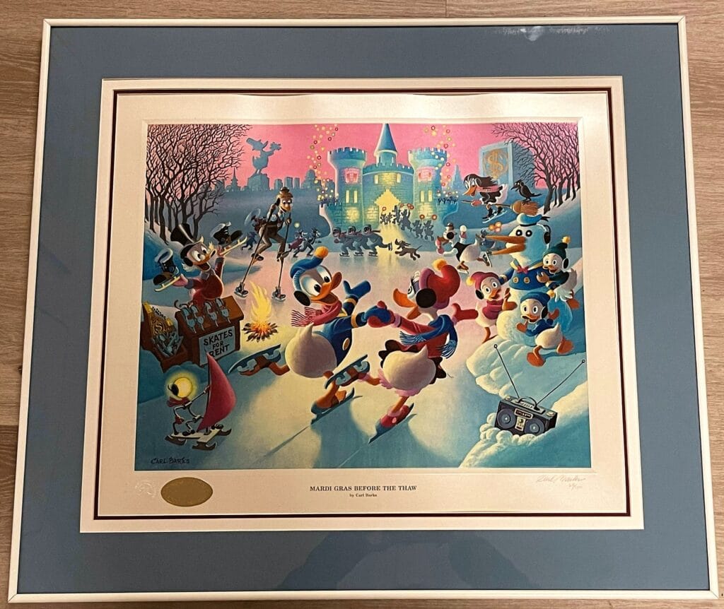 Mardi Gras Before the Thaw - Golden Anniversary Edition in Disney licensed frame