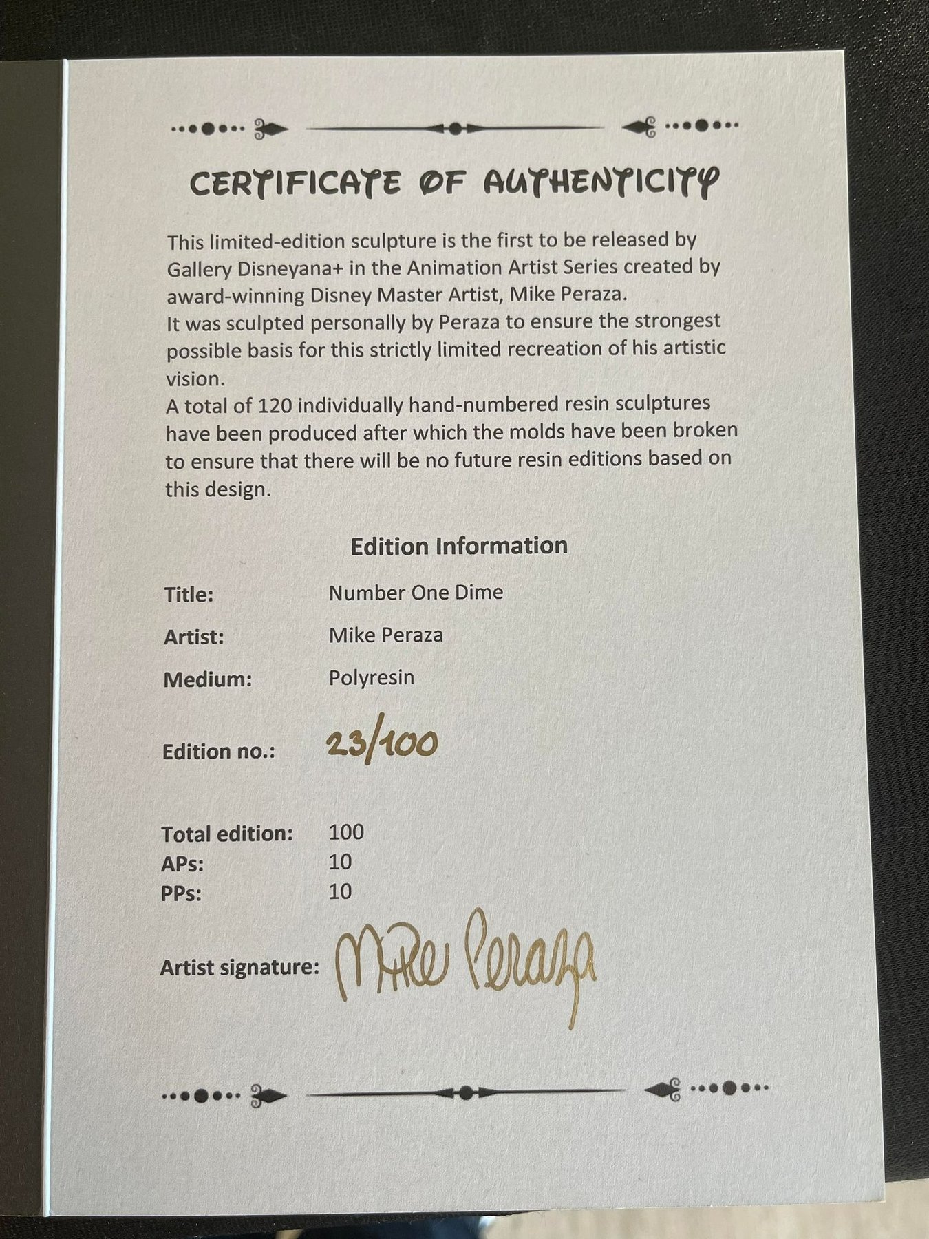 Number 1 Dime - resin figure - Image 2