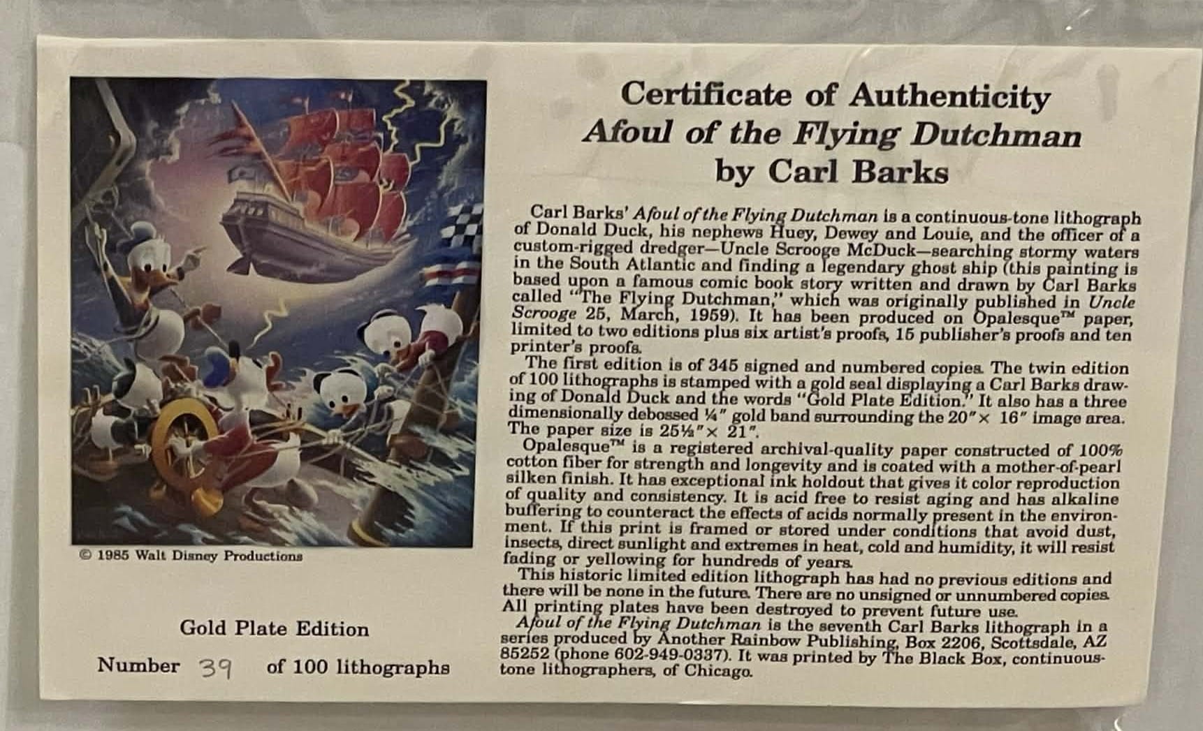 Afoul of the Flying Dutchman - Gold Plate Edition - Image 2