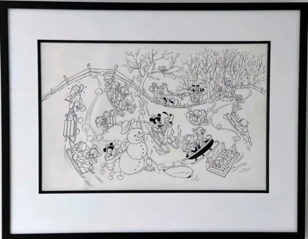 Original ink art: Snow Day