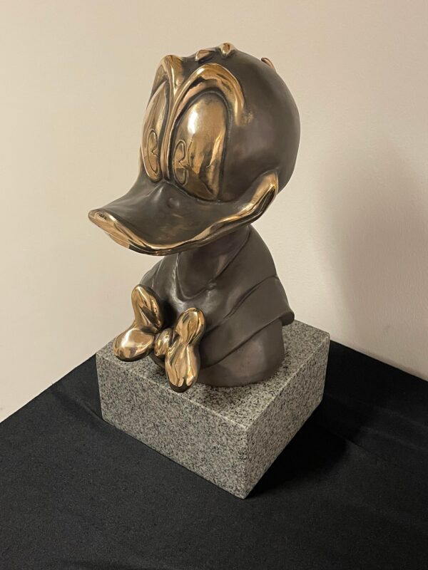 Donald Duck Bronze Bust – Black patina - Image 3