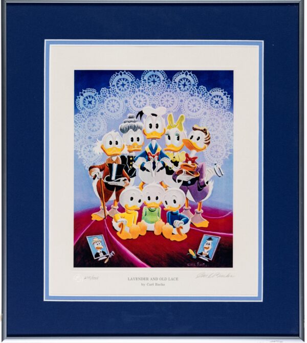 Carl Barks lithograph in the original Disney licensed frame.