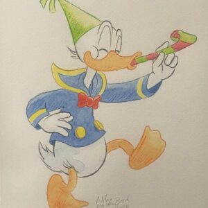 Original Watercolour: Donald Duck's 90th Anniversary