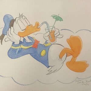 Original Watercolour: Donald Duck's 90th Anniversary