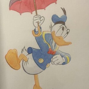 Original Watercolour: Donald Duck's 90th Anniversary