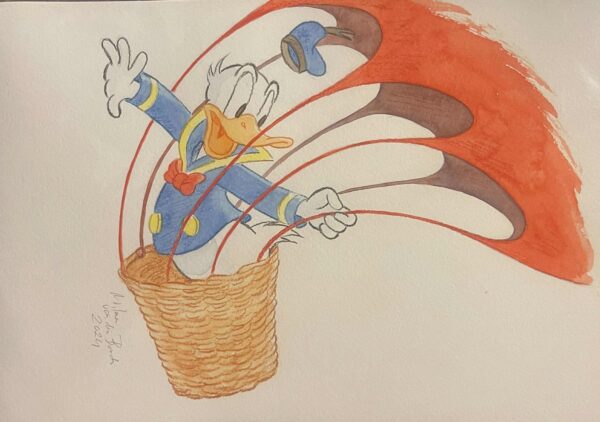 Original Watercolour: Donald Duck's 90th Anniversary