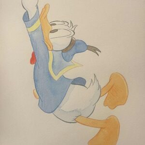 Original Watercolour: Donald Duck's 90th Anniversary