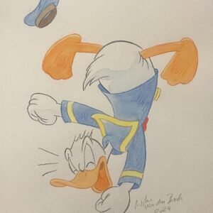 Original Watercolour: Donald Duck's 90th Anniversary