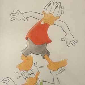 Original Watercolour: Donald Duck's 90th Anniversary