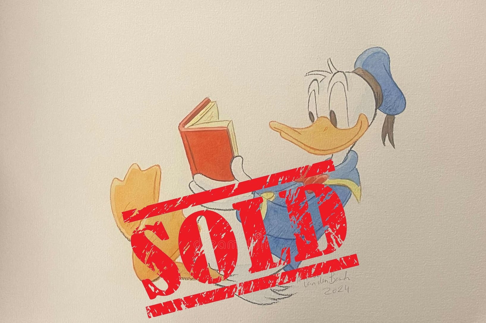 Original Watercolour: Donald Duck's 90th Anniversary