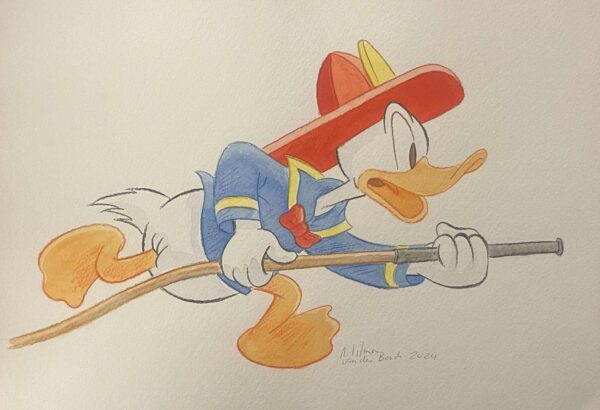 Original Watercolour: Donald Duck's 90th Anniversary