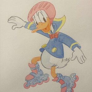 Original Watercolour: Donald Duck's 90th Anniversary