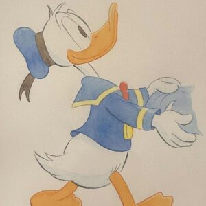 Original Watercolour: Donald Duck's 90th Anniversary