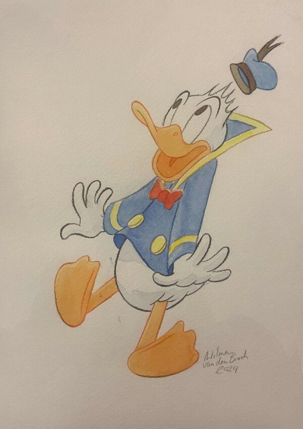 Original Watercolour: Donald Duck's 90th Anniversary