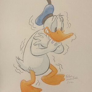 Original Watercolour: Donald Duck's 90th Anniversary