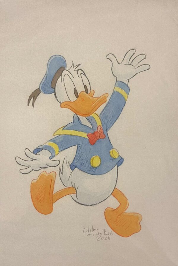 Original Watercolour: Donald Duck's 90th Anniversary