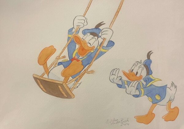 Original Watercolour: Donald Duck's 90th Anniversary