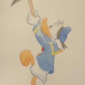 Original Watercolour: Donald Duck's 90th Anniversary