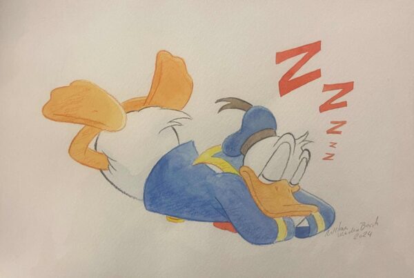 Original Watercolour: Donald Duck's 90th Anniversary