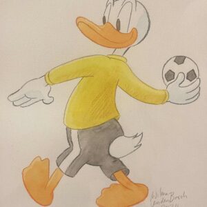 Original Watercolour: Donald Duck's 90th Anniversary