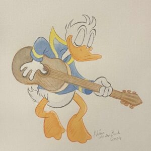 Original Watercolour: Donald Duck's 90th Anniversary