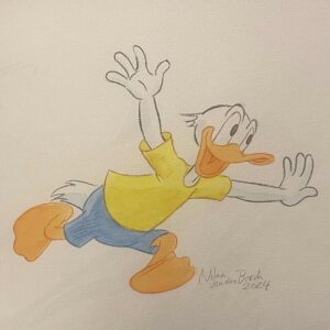 Original Watercolour: Donald Duck's 90th Anniversary