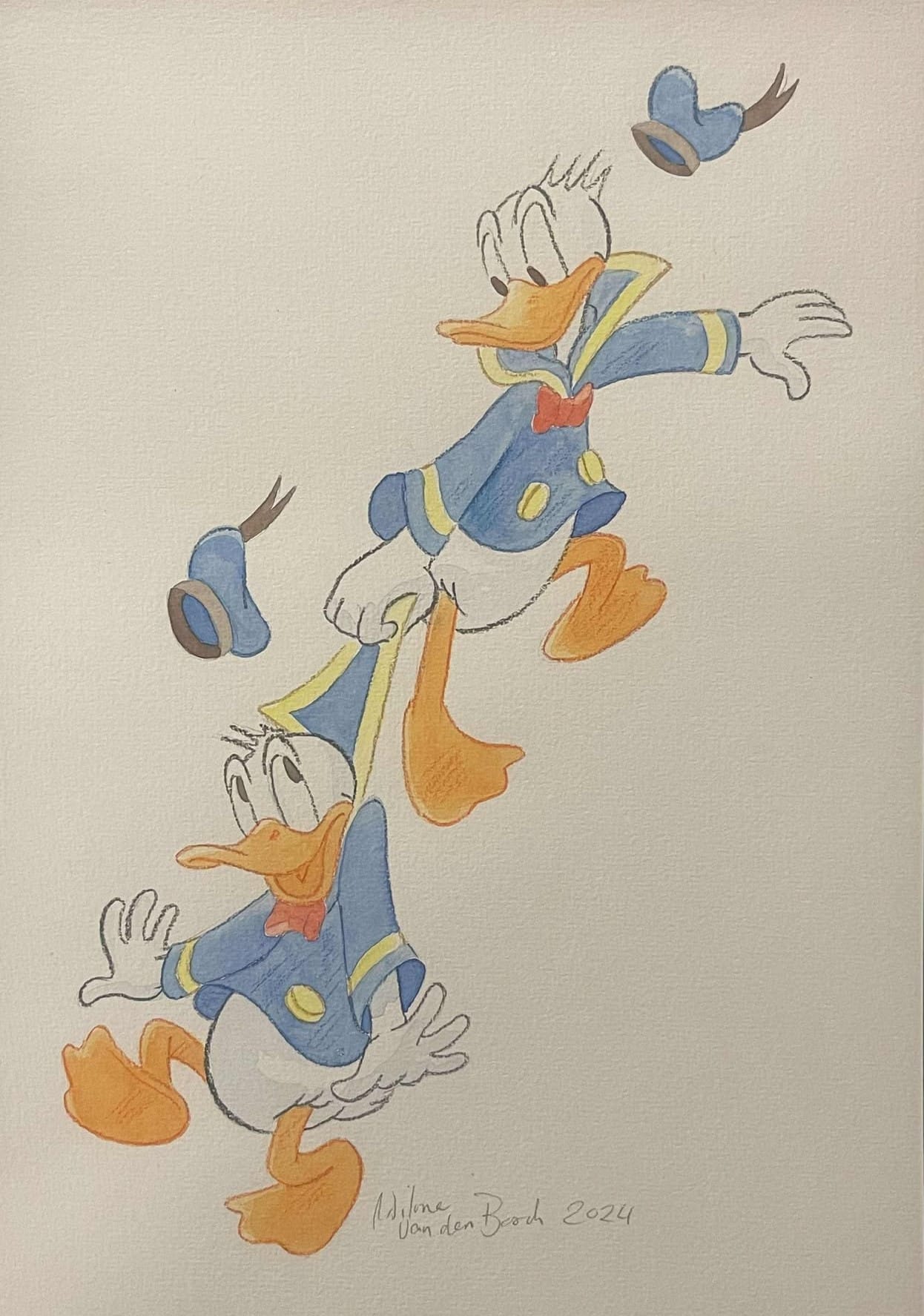 Original Watercolour: Donald Duck's 90th Anniversary