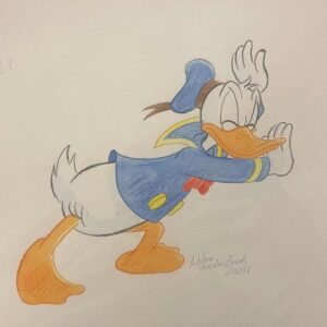 Original Watercolour: Donald Duck's 90th Anniversary