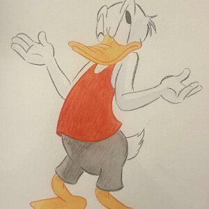 Original Watercolour: Donald Duck's 90th Anniversary