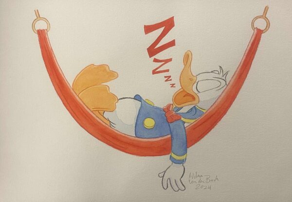 Original Watercolour: Donald Duck's 90th Anniversary