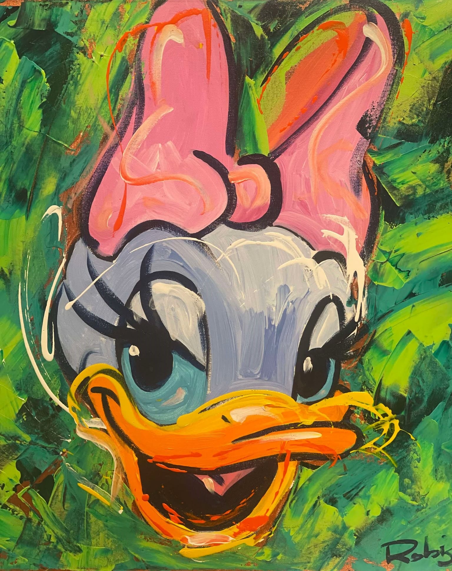Original portrait painting set: Donald and Daisy - Image 7