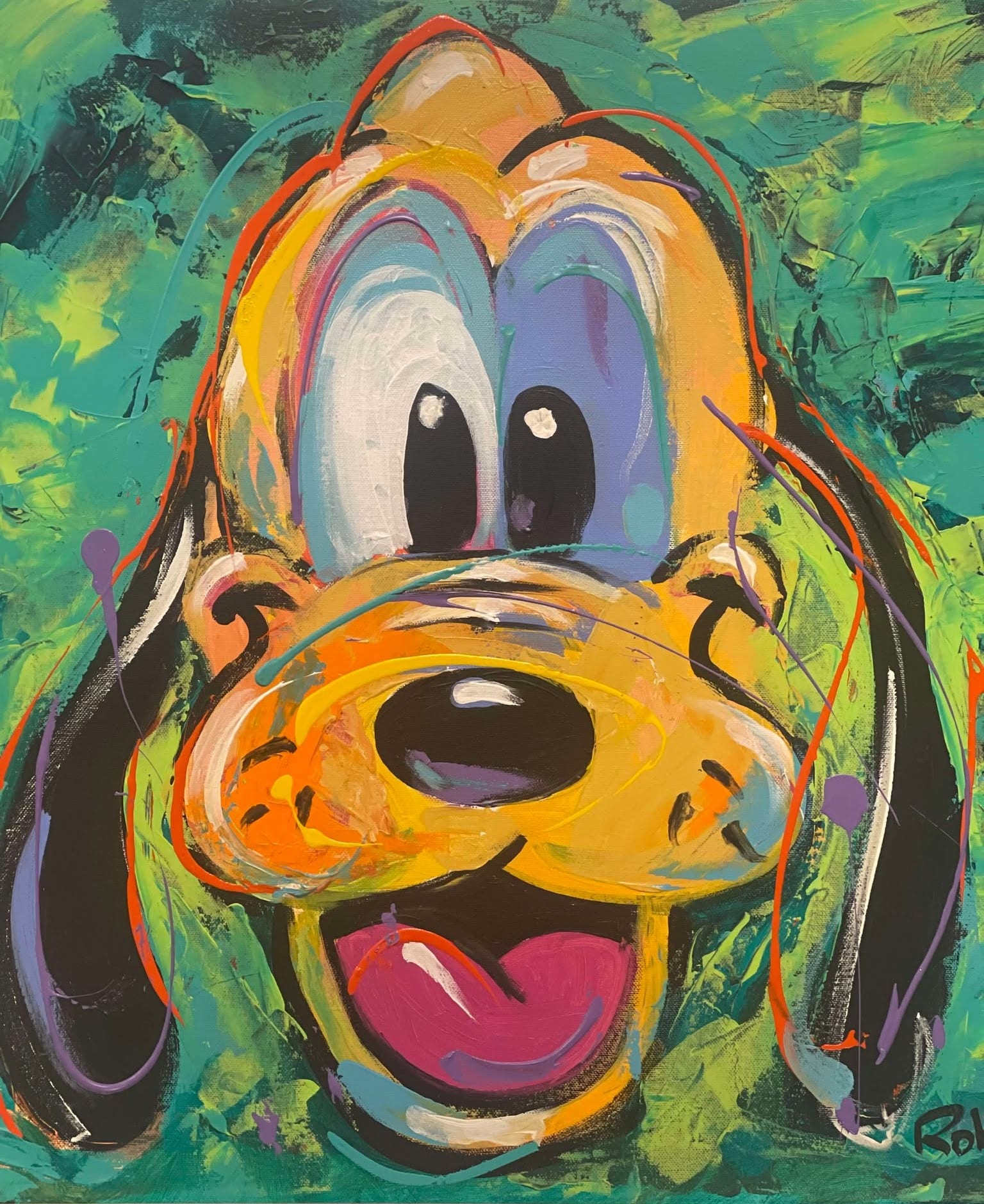 Original portrait painting: Pluto - Image 3