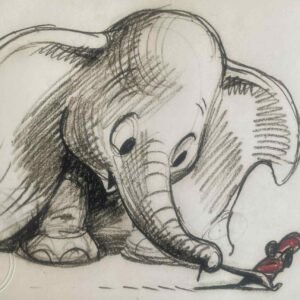 Tails of Friendship - Fine art giclée featuring Dumbo