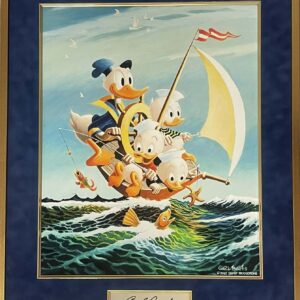 Sailboat - Rare maritime oil scene by Carl Barks