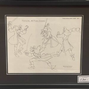 Captain Hook - Typical action poses model sheet