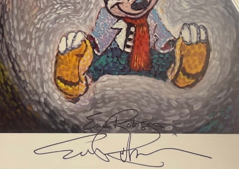 100 Mickeys lithograph: Toe Touch Mouse - Image 2