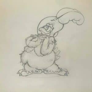Original Clara Cluck Animation Drawing