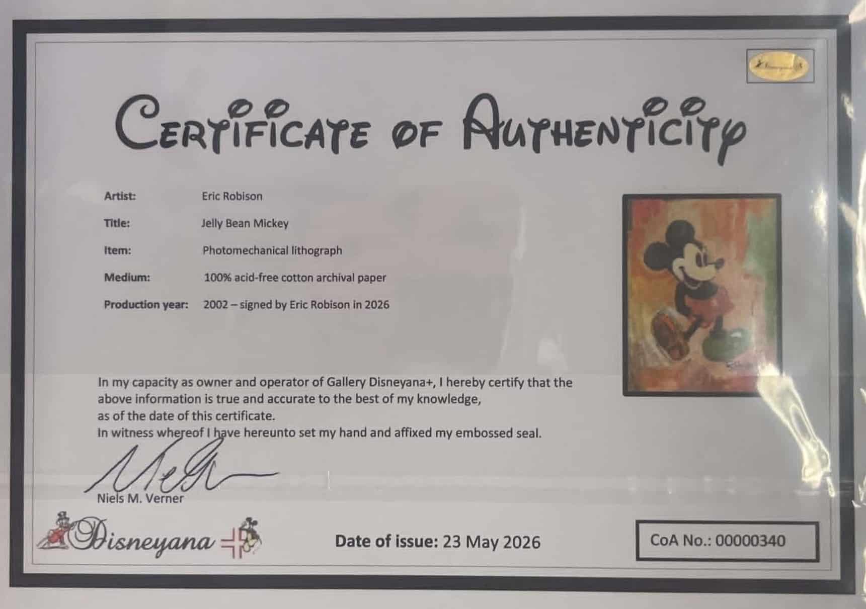 100 Mickeys lithograph: Jelly Bean Mickey - Image 3