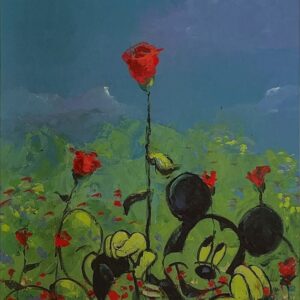 In The Garden - Hand-signed Mickey Mouse lithograph by Eric Robison