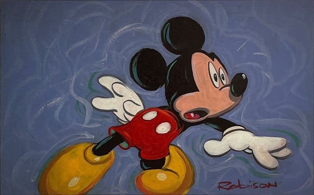 Bad News - Hand-signed Mickey Mouse lithograph by Eric Robison