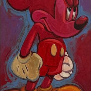 Red Rage - Hand-signed Mickey Mouse lithograph by Eric Robison