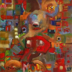 Alphabet Soup - Hand-signed Mickey Mouse lithograph by Eric Robison