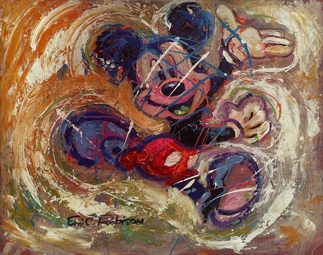 Splatter Mouse - Hand-signed Mickey Mouse lithograph by Eric Robison