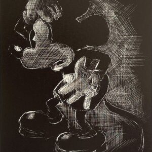 In The Dark - Hand-signed Mickey Mouse lithograph by Eric Robison