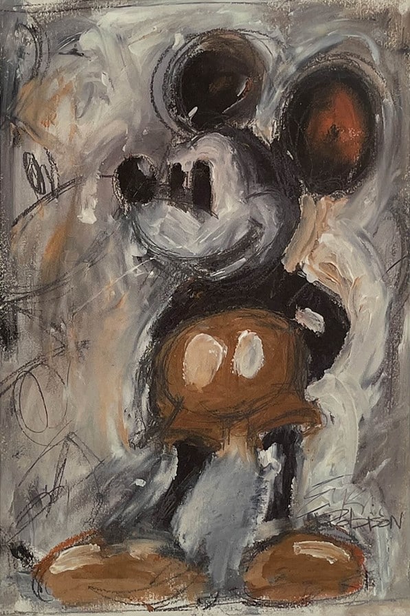 Peanut Butter and Chocolate - Hand-signed Mickey Mouse lithograph by Eric Robison