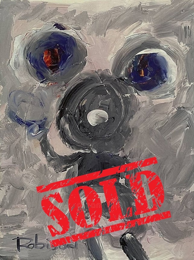 Morning Pane - Hand-signed Mickey Mouse lithograph by Eric Robison