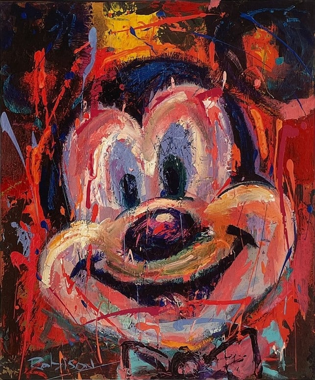 California Roll - Hand-signed Mickey Mouse lithograph by Eric Robison