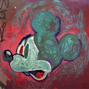 Scribble Mouse - Hand-signed Mickey Mouse lithograph by Eric Robison