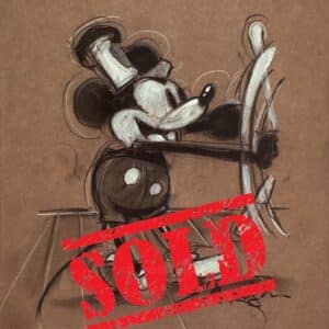 100 Mickeys lithograph: Steamboat Willie