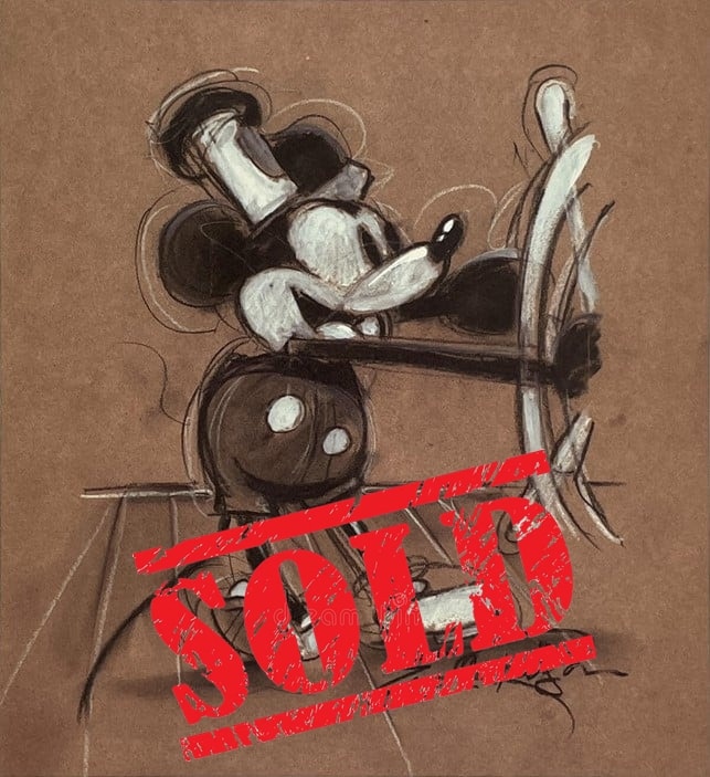 100 Mickeys lithograph: Steamboat Willie